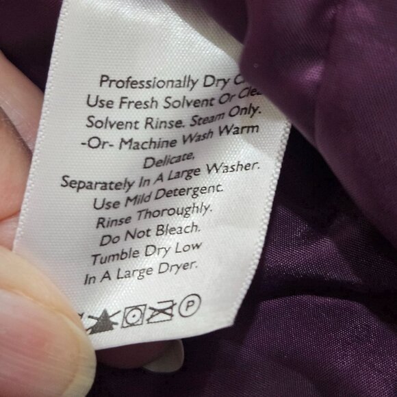 Eddie Bauer Womens Goose Down Puffer Vest Small Plum Purple Polyester - Picture 9 of 11